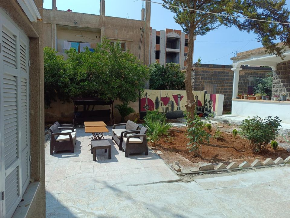 The courtyard with outdoor seating