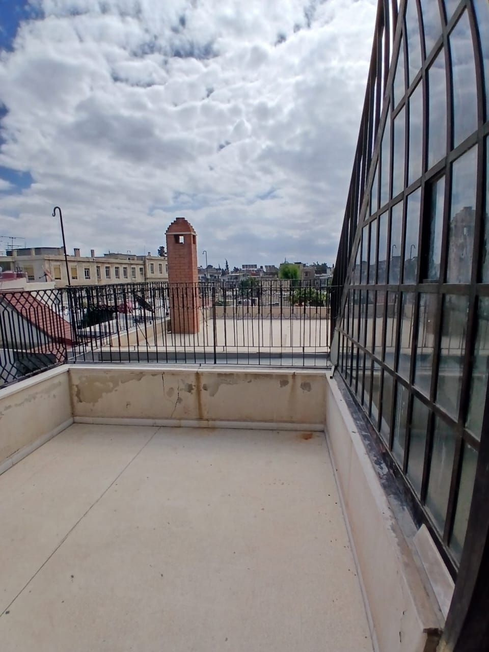 Roof terrace overlooking the city